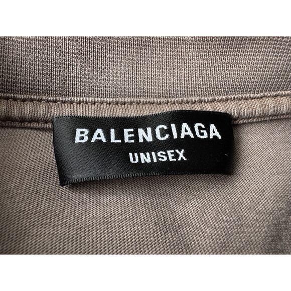 Genuine Balenciaga Back Logo Regular Fit Vintage T-shirt Brown Metal Size Large - Picture 5 of 11